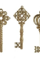 RAZ Imports Gold Key Ornament 6.5"