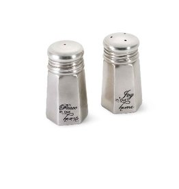 Mud Pie Pewter Salt & Pepper Set