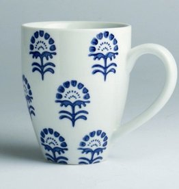 TAG Set of 6 Indigo Blue and White Floral Mugs