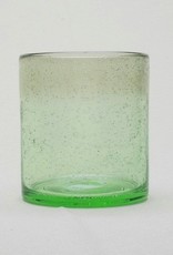 TAG Set of 6 Green Bubble Glass Double Old Fashioned