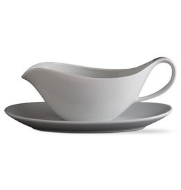 TAG White Gravy Boat and Plate