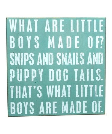 Primatives by Kathy Little Boys Box Sign