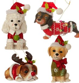 RAZ Imports Bulldog, Golden Retreiver or Poodle Ornament