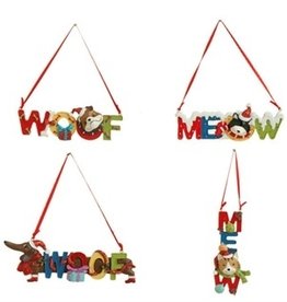 RAZ Imports Meow and Woof Ornaments