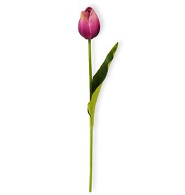 K&K Interiors Real Touch Mini Purple Tulip