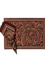 April Cornell Queen's Court Cloth Napkins in Chocolate s/4