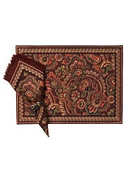 April Cornell Queen's Court Cloth Napkins in Chocolate s/4