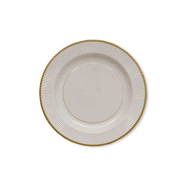 Sophistiplate Paper Products Classic Gold Righe Salad Plates
