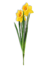 K&K Interiors 18” Yellow Daffodil w/Double Bloom Real Touch