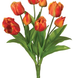 Sullivan Orange Redish Tulip Bouquet 16"