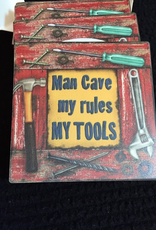 Counter Art Man Cave My Rules Sq. Coasters