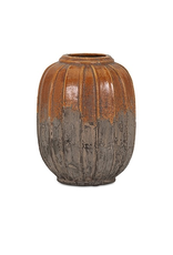 IMAX Imports Simone Small Orange Stone Ceramic Vase