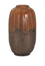 IMAX Imports Simone Large Orange Stone Ceramic Vase