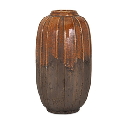 IMAX Imports Simone Large Orange Stone Ceramic Vase