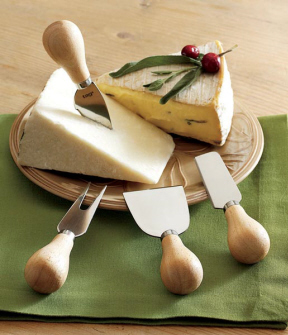 TAG Set of 4 Cheese Natural Wooden Utensils