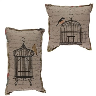 RAZ Imports Birdcage Embroidered Pillow