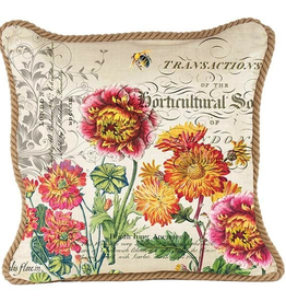 Michel Design Works Blooms and Bees Square Pillow