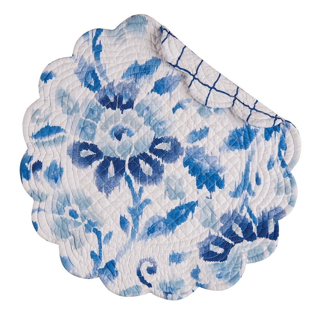 Set of 2 Sasha Blue Round Placemats