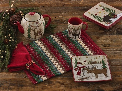 Park Designs Set of 6 Wintery Wishes Napkins