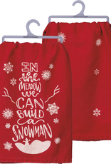 Primatives by Kathy We Can Build A Snowman Dish Towel