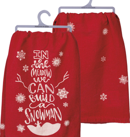 Primatives by Kathy We Can Build A Snowman Dish Towel