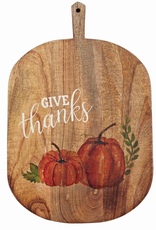 Mud Pie Give Thanks Watercolor Pumpkin Cutting Board