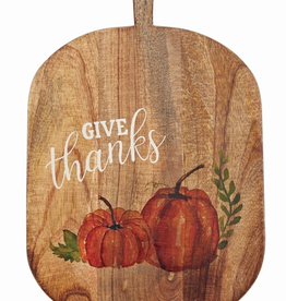Mud Pie Give Thanks Watercolor Pumpkin Cutting Board