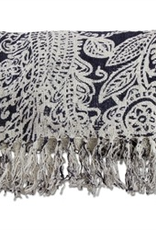 TAG Blue Paisley Throw with Fringe