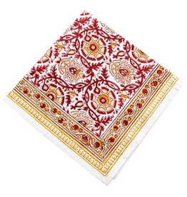 CLM Ent. Inc. Single Chloe Napkin Gold/Brown/Red