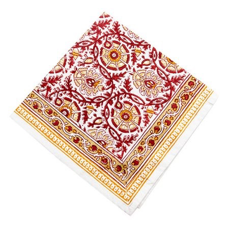CLM Ent. Inc. Single Chloe Napkin Gold/Brown/Red