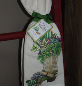 Mary Lake Thompson Set of 2 Boot Succulent Flour Sack Towels