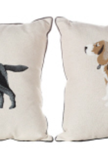 Creative Coop Embroidered Beagle Dog Pillow