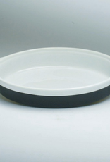 TAG Black & White Two-Tone Oval Stoneware Baker