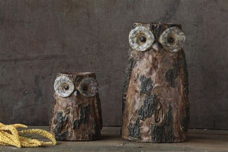 Creative Coop Resin Owl Vase