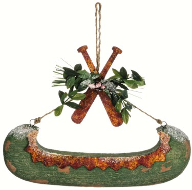 Sullivan Canoe with Paddle Ornament