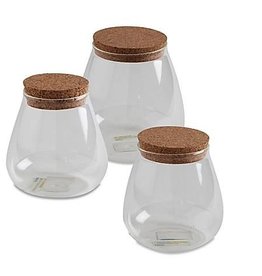 TAG Set of 3 Cork Top Canisters