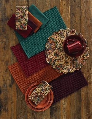 Park Designs Set of 2 Cabernet Chadwick Napkins