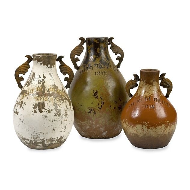IMAX Imports Green Large Martine Terracotta Jug