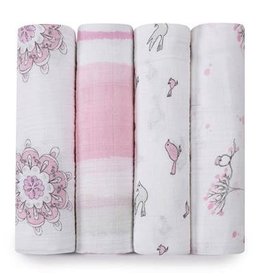 Aden & Anais Set of 4 For the Birds Classic Swaddles