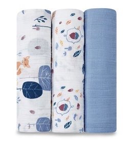Aden & Anais Set of 3 Into the Woods Organic Swaddles