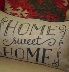 Occasionally Made Home Sweet Home Burlap Pillow