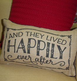 Occasionally Made And They Lived Happily Ever After Burlap Pillow