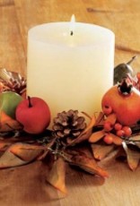 TAG Fall Fruit & Pinecone Candle Ring 4.5"
