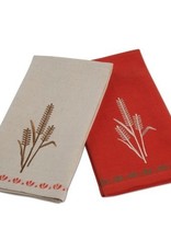 TAG Set of 2 Wheat Embroidered Guest Towels