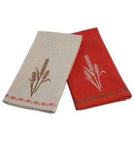TAG Set of 2 Wheat Embroidered Guest Towels