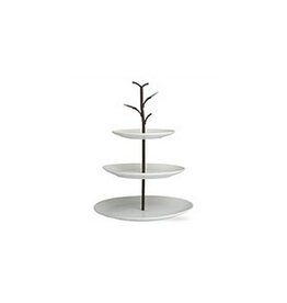 TAG 3 -Tiered Stand w/Leaf Motif