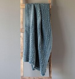 Park Hill Collection Heathered Waffle Weave Teal Throw