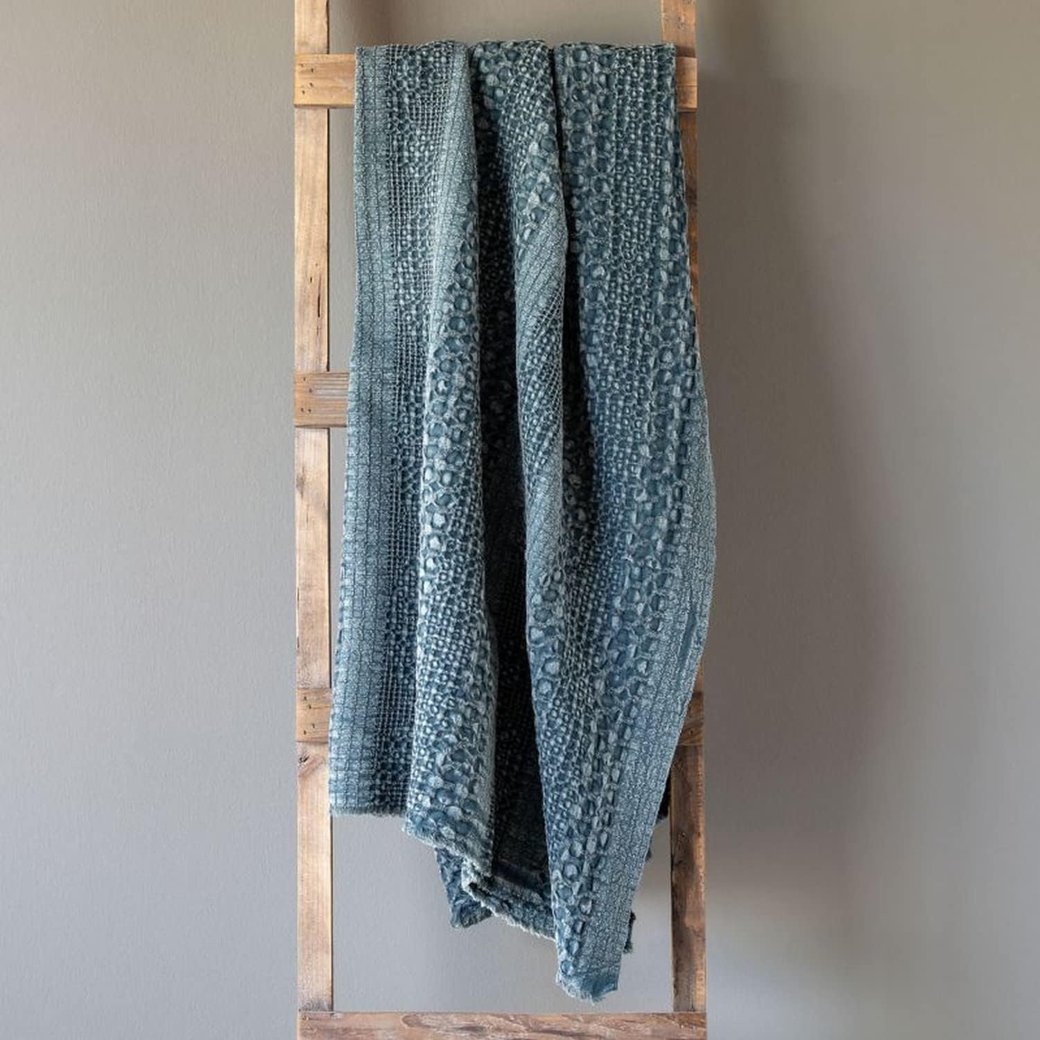 Park Hill Collection Heathered Waffle Weave Teal Throw