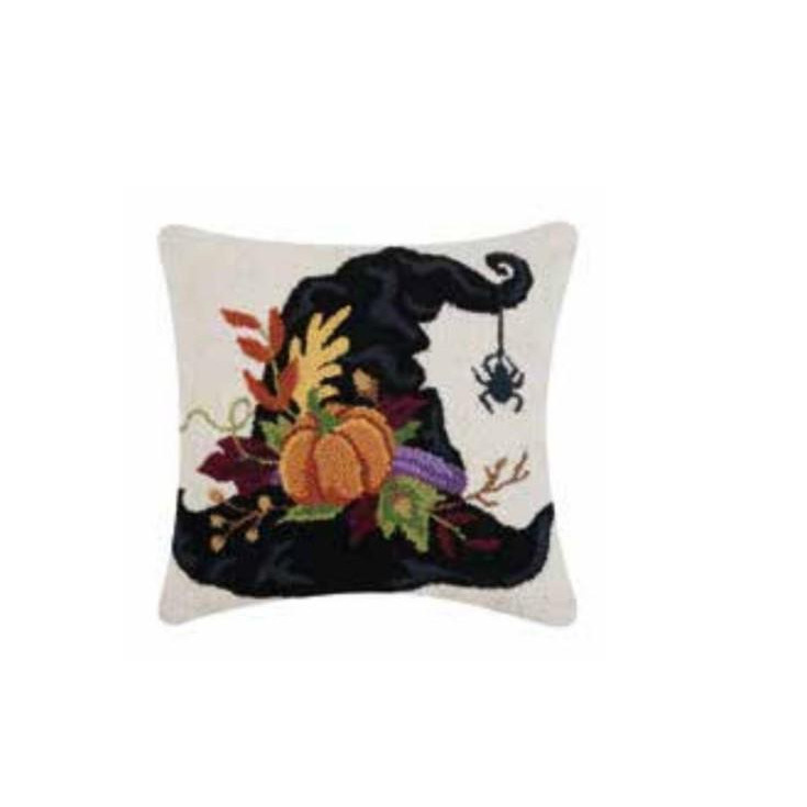Peking Handicraft, Inc Witch Hat Hooked Pillow