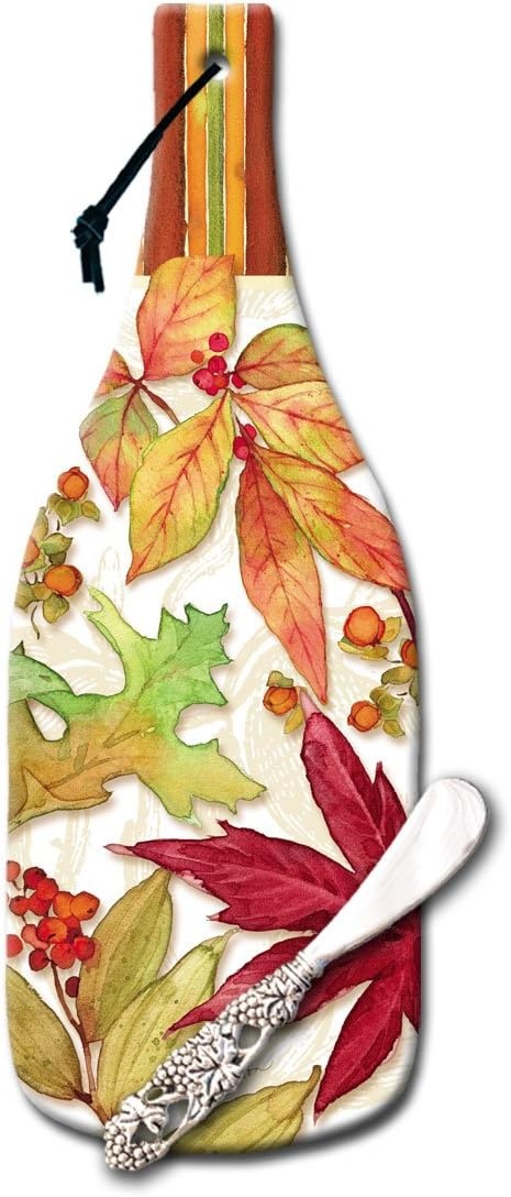 Counter Art Autumn Colors Glass Cheese/Cutting Board